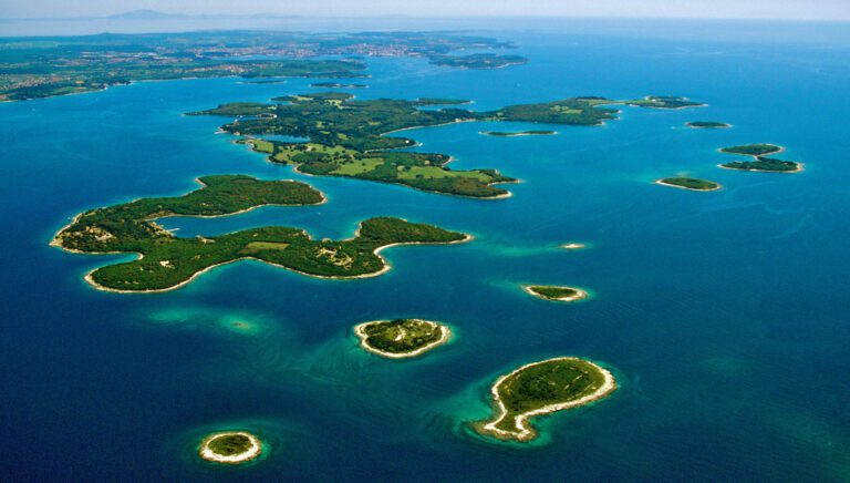 The Brijuni islands archipelago off the Istrian coast